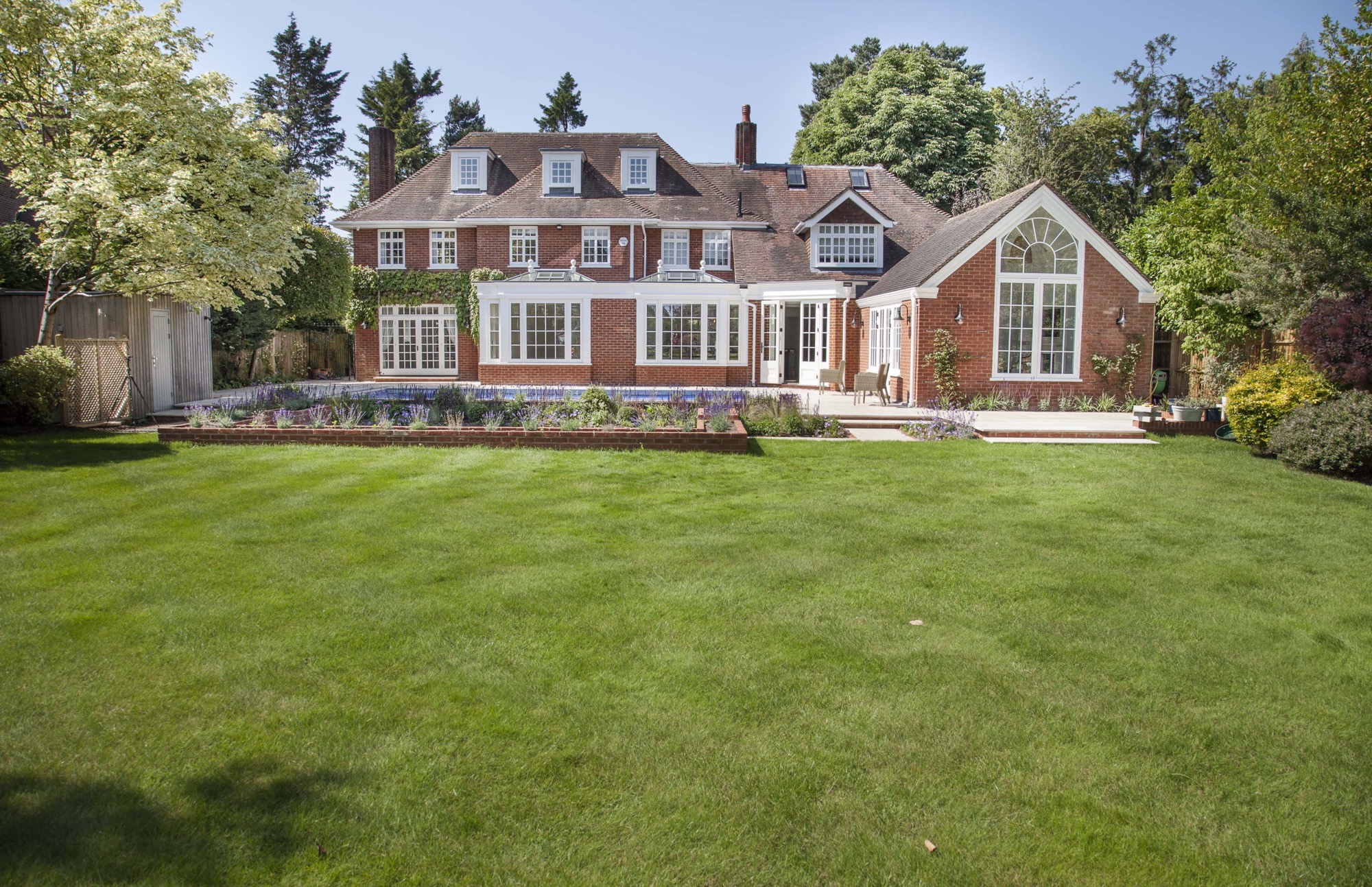 Rear Elevation, Garden Room & Landscaped Garden
